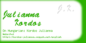 julianna kordos business card